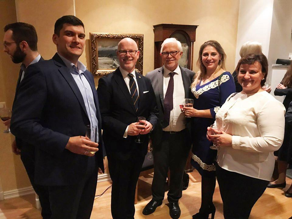 Reception at the Norwegian Embassy dedicated to the visit of the Norwegian Deputy Foreign Minister Audun Halvorsen